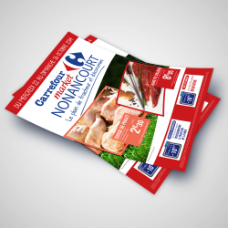 Flyers pour carrefour avec diverses promotions.